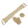 3pcs Natural Back Scrubber, Sisal Glove Exfoliating Body Scrubber for Deep Cleaning and Skin Relax view 1