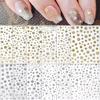 12 Sheets Christmas Snowflake Nail Art Stickers,Gold Nail Supplies Snowflake Nail Decals Metallic Snowflakes Glitter Gold Silver Nail Designs for Christmas Nail Decorations Xmas Manicure Accessories view 1