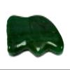 Green Jade Gua Sha Facial Massage Tool with Teeth Shape Sides and Ridges view 1