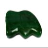 Green Jade Gua Sha Facial Massage Tool with Teeth Shape Sides and Ridges view 4