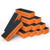 Morary 12-Pack Nail Buffer Block for Natural Nails 100/180/240 Grit 3 Sided (Orange Black) view 1