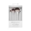 EcoTools Precious Metals Cheek & Eye Highlight Makeup Brush Kit, for Eyeshadow, Blush, & Powder Products, Eco Friendly, Cruelty Free Face Brushes, Recycled Aluminum, Chrome, 4 Piece Set view 2