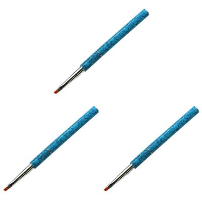 LALAFINA 3pcs Nail Art Tools Manicure Brush Nail Art Pen Multi-function for Home Salon Beginners Lover