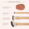 EcoTools Precious Metals Face Blend & Sculpt Set, Makeup Brush Set For Foundation, Concealer, & Powder, Makeup Sponge, Eco-Friendly, Recycled Aluminum, Chrome, Cruelty-Free, 4 Piece Set view 4