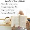 Calming Rose Coconut Milk Bath Soak Moisturize Soften Skin Honey Jasmine Vanilla Destress Luxury Spa Bath Salt Powder Stress Relief Gifts for Women view 2