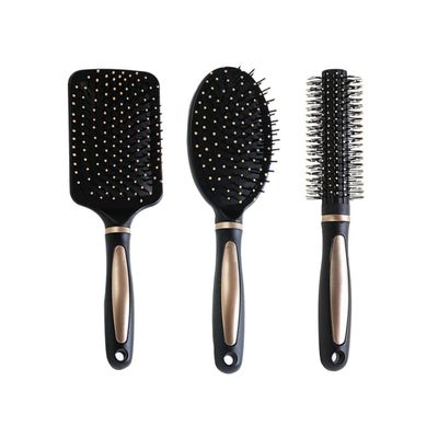 LALAFINA 3pcs Hair Massage Paddle Brush Teasing Combs for Women Scalp Comb Scalp Massager Brush Massage Comb Scalp Massager Comb Black Comb Massage Brush, Random Style