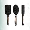 LALAFINA 3pcs Hair Massage Paddle Brush Teasing Combs for Women Scalp Comb Scalp Massager Brush Massage Comb Scalp Massager Comb Black Comb Massage Brush, Random Style view 3