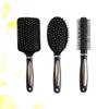 LALAFINA 3pcs Hair Massage Paddle Brush Teasing Combs for Women Scalp Comb Scalp Massager Brush Massage Comb Scalp Massager Comb Black Comb Massage Brush, Random Style view 4
