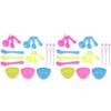 FRCOLOR 6 Sets 4pcs Facial Mask Mixing Bowl Set Brush Stick Spoon Professional Diy Facemask Kit view 1