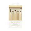 EcoTools Precious Metals Brightening Eye Kit, Precision Makeup Brushes For Eyeshadow, Brows, & Liner, Eco-friendly Makeup Brush Set, Sustainable Recycled Aluminum, Cruelty-Free, Chrome, 5 Piece Set view 2