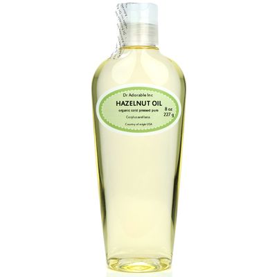 Dr Adorable - 8 oz - Hazelnut Oil - 100% Pure Natural Organic Cold Expeller Pressed