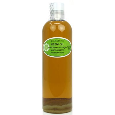 Dr Adorable - 12 oz - Neem Oil - Unrefined 100% Pure Natural Organic Cold Pressed