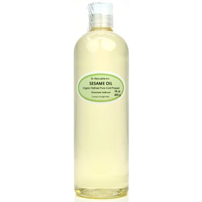 Dr Adorable - 16 oz - Sesame Seed Oil Refined - 100% Pure Natural Organic Cold Pressed