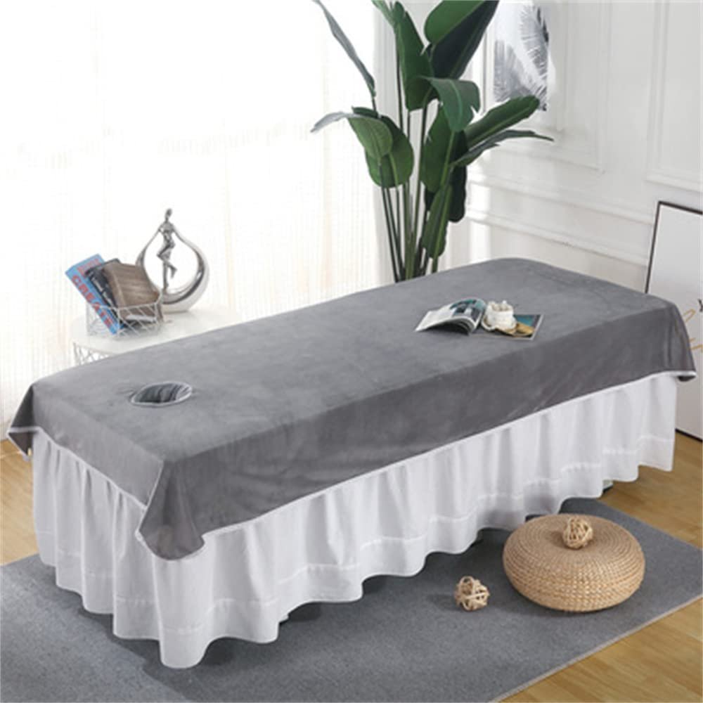 Beauty Salon Massage SPA Center Bed Sheets Waterproof Massage Table Sheet Set Reusable Beauty Salon Bed Sheets Solid Color SPA Salon Table Cover Professional For Beauty Salon Spa-F 47x87inch(120x220cm