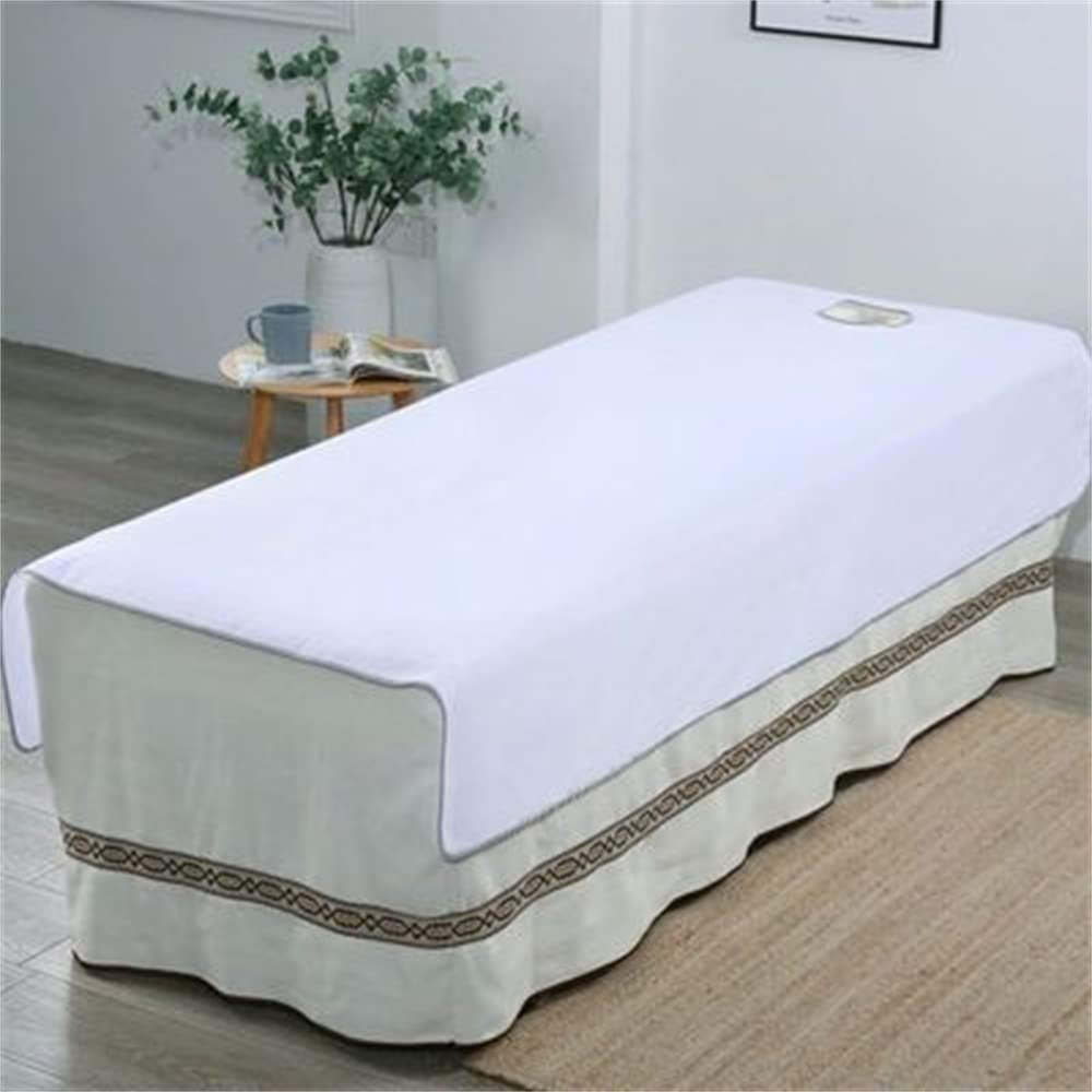 Protective Massage Table Bed Cover Oil-resistant Salon Bed Sheet Cover Breathable Beauty Couch Cover For Massage Tables Bed Treatment Protection Solid Color Formassage Table Andspa-D 31x75inch(80x190c