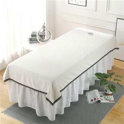 Beauty Salon Spa Massage Table Cloth Fully Wrap Around Sides Beauty Salon Massage SPA Center Bed Sheets Breathable Sheets For Beauty Salons Professional For Massage Tables And Spas-D 47x87inch(120x220
