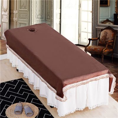 Massage Table SPA Couch Cover Sheet Pure Color Protective Massage Table Bed Cover Soft Beauty Salon Spa Sheet All-round Wrap Massage Table Sheet Oil-resistant For Beauty Salon Spa-N 49x89inch(125x225c