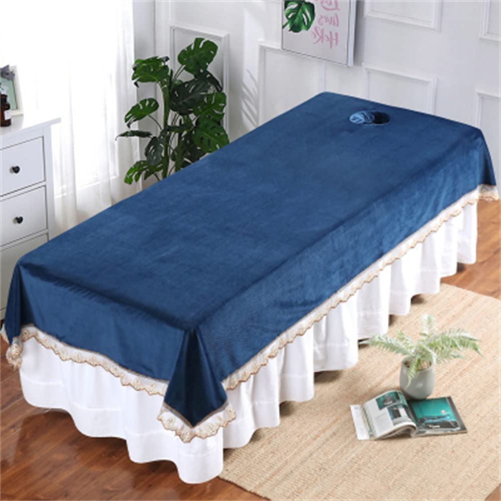 Beauty Salon Massage SPA Center Bed Sheets Solid Color Salon Bed Sheet Cover Washable Protective Massage Table Bed Cover Anti-slip SPA Salon Table Cover Soft For Beauty Salon Spa-G 47x87inch(120x220cm