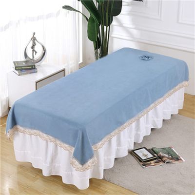 Massage Table SPA Couch Cover Sheet Professional Beauty Couch Cover For Massage Tables Bed Treatment Protection Oil-resistant SPA Massage Table Cover Mat Pure Color With Face Hole-E 47x87inch(120x220c