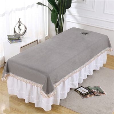 Massage Table SPA Couch Cover Sheet Professional Beauty Couch Cover For Massage Tables Bed Treatment Protection Oil-resistant SPA Massage Table Cover Mat Pure Color With Face Hole-B 47x87inch(120x220c