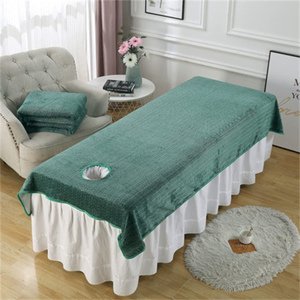Beauty Salon Bed Sheets Washable SPA Massage Table Cover Professional Bed Sheet Cover Reusable Beauty Bed Sheet Cover Breathable Massage Couch Cover Solid Color With Breathing Hole-C 44x87inch(115x220