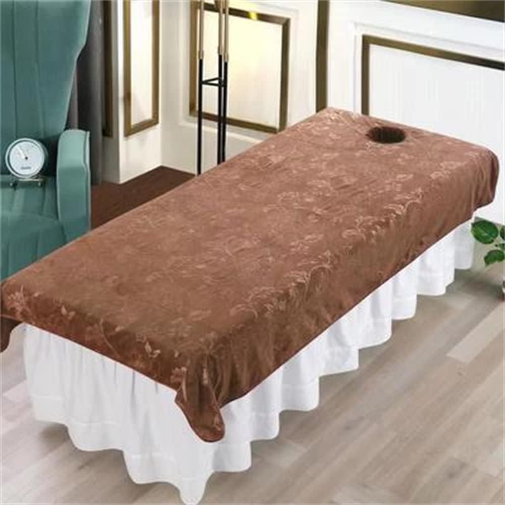 Beauty Salon Massage Soft Massage Sheet Cover Professional SPA Massage Table Cover Elastic Beauty Salon Massage Oil-resistant Beauty Salon Bed Sheets Breathable With Breathing Hole-C 47x75inch(120x190