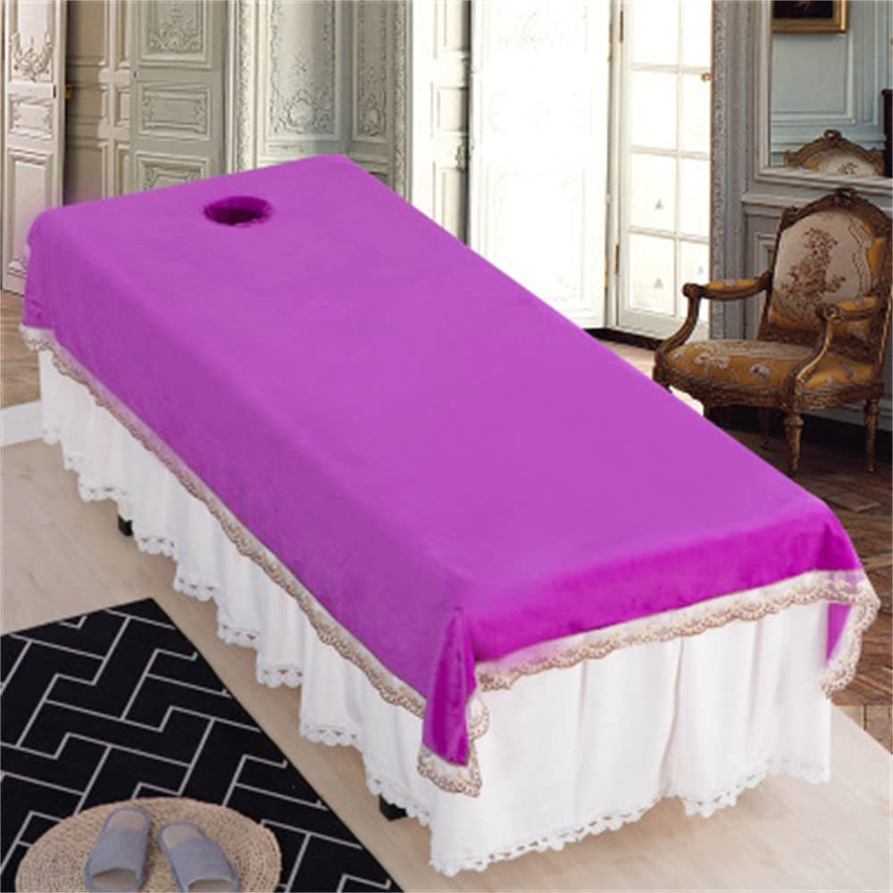 Massage Table SPA Couch Cover Sheet Pure Color Protective Massage Table Bed Cover Soft Beauty Salon Spa Sheet All-round Wrap Massage Table Sheet Oil-resistant For Beauty Salon Spa-M 43x87inch(110x220c