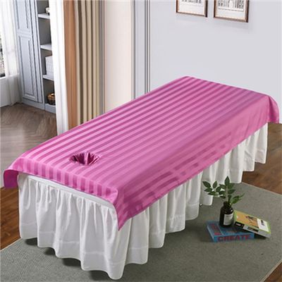 Facial Bed Cover With Face Hole Breathable Sheets For Beauty Salons Oil-resistant Bed Sheet Cover Fully Wrap Around Sides Beauty Salon Bed Sheets Elastic For Massage Tables And Spa-D 44x79inch(115x200