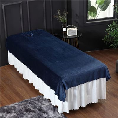 Beauty Salon Massage Soft Salon Bed Sheet Breathable Salon Bed Sheet Cover Disposable Massage Table Cloth Includes Flat And Fitted Sheets With Face Cover For Massage Tables And Spa-D 47x87inch(120x220