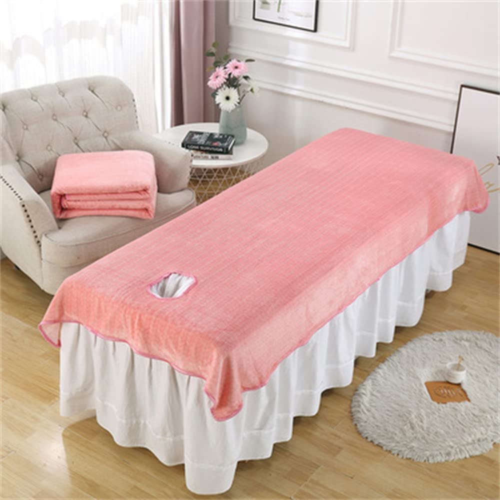 Beauty Salon Bed Sheets Washable SPA Massage Table Cover Professional Bed Sheet Cover Reusable Beauty Bed Sheet Cover Breathable Massage Couch Cover Solid Color With Breathing Hole-H 44x87inch(115x220