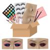 Makeup Practice Face Board, Resusable 3D Makeup Mannequin Face, Eyes Makeup Practice Face with Makeup Kit for Makeup Student and Beginner to Practice Eyeshadow Eyeliner Eyebrow Makeup & Lash Extension view 1