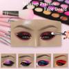 Makeup Practice Face Board, Resusable 3D Makeup Mannequin Face, Eyes Makeup Practice Face with Makeup Kit for Makeup Student and Beginner to Practice Eyeshadow Eyeliner Eyebrow Makeup & Lash Extension view 2