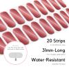 NAILOG Semi Cured Gel Nail Strips, 20Pcs Gradient Pink Lasting Gel Nail Stickers, Salon Quality Easy Apply & Remove Works with Any UV/LED Nail Lamps, Silvery Kahala view 4