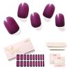 NAILOG Semi Cured Gel Nail Strips, 20Pcs Neon Purple Lasting Gel Nail Stickers, Salon Quality Easy Apply & Remove Works with Any UV/LED Nail Lamps, Lydia view 1