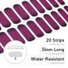 NAILOG Semi Cured Gel Nail Strips, 20Pcs Neon Purple Lasting Gel Nail Stickers, Salon Quality Easy Apply & Remove Works with Any UV/LED Nail Lamps, Lydia view 4