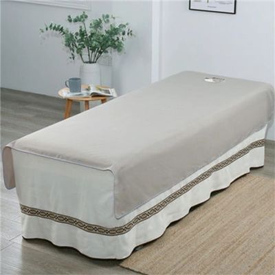 Protective Massage Table Bed Cover Oil-resistant Salon Bed Sheet Cover Breathable Beauty Couch Cover For Massage Tables Bed Treatment Protection Solid Color Formassage Table Andspa-A 47x77inch(120x195