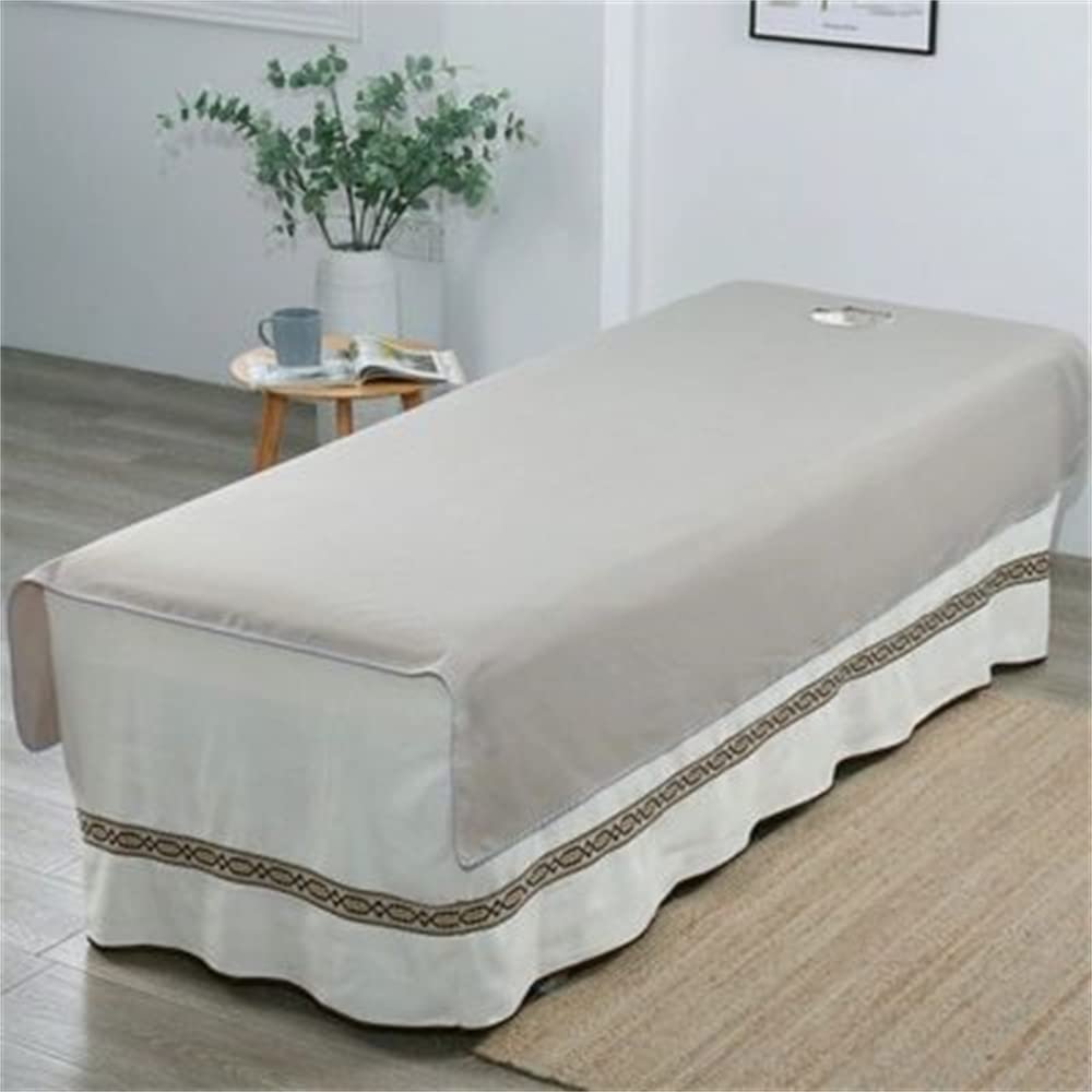 Protective Massage Table Bed Cover Oil-resistant Salon Bed Sheet Cover Breathable Beauty Couch Cover For Massage Tables Bed Treatment Protection Solid Color Formassage Table Andspa-A 47x77inch(120x195