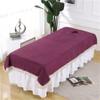 Massage Table SPA Couch Cover Sheet Professional Beauty Couch Cover For Massage Tables Bed Treatment Protection Oil-resistant SPA Massage Table Cover Mat Pure Color With Face Hole-D 47x87inch(120x220c view 1