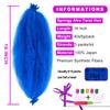 16Inch Afro Twist Hair 3Packs Pre-Separated Springy Afro Twist Hair (16 Inch (Pack of 3), Blue)  view 2