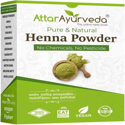 BETT Attar Ayurveda Natural Henna Powder for Hair Colour and Growth (200 gm)