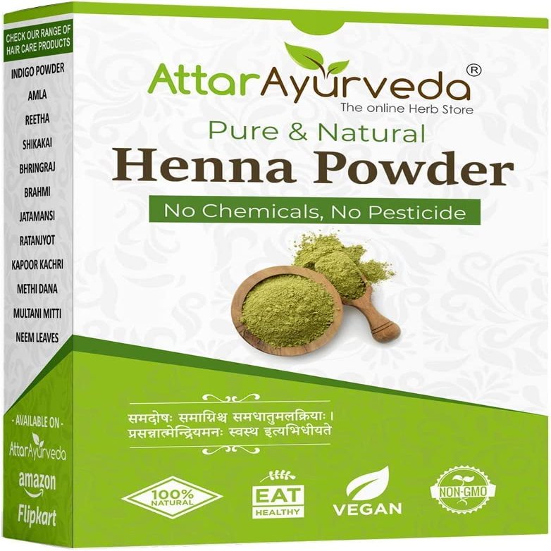BETT Attar Ayurveda Natural Henna Powder for Hair Colour and Growth (200 gm)