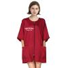 TOPTIE Custom Embroidered Barber Haircut Cape Apron Hair Grooming Smock Jacket with Pockets, low water permeability SPA Salon Gown-Red view 1
