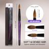 PANA Pure Kolinsky Hair Acrylic Nail Brush - Round Shape Black Ferrule with Purple Wood Handle (Size 8) - for Acrylic Nail Application, Nail Extension Manicure Pedicure Salon Beginner and Professional view 3