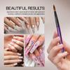 PANA Pure Kolinsky Hair Acrylic Nail Brush - Round Shape Black Ferrule with Purple Wood Handle (Size 6) view 4