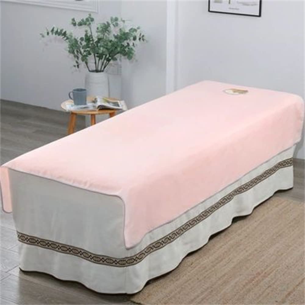 Protective Massage Table Bed Cover Oil-resistant Salon Bed Sheet Cover Breathable Beauty Couch Cover For Massage Tables Bed Treatment Protection Solid Color Formassage Table Andspa-E 47x77inch(120x195