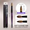 PANA Pure Kolinsky Hair Acrylic Nail Brush - Round Shape Black Ferrule with Purple Wood Handle (Size 14) - for Acrylic Nail Application, Nail Extension, Manicure Pedicure Salon Beginner & Professional view 3