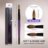 PANA Pure Kolinsky Hair Acrylic Nail Brush - Round Shape Black Ferrule with Purple Wood Handle (Size 10) view 3