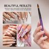 PANA Pure Kolinsky Hair Acrylic Nail Brush - Round Shape Black Ferrule with Purple Wood Handle (Size 10) view 4