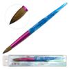 PANA USA Acrylic Nail Brush Pure Kolinsky Hair Acrylic White Swirl Blue Handle with Pink Ferrule Round Shaped - Size 18 view 3
