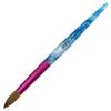 PANA Pure Kolinsky Hair Acrylic Nail Brush - Round Shape Pink Ferrule with White Swirl Blue Handle (Size 16) view 1